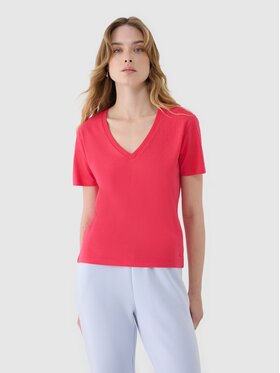 4F 4F T-Shirt 4FWSS25TTSHF1992-54S Różowy Oversize