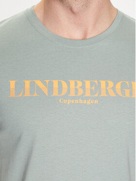 Lindbergh T-shirt 30-400222 Zelena Relaxed Fit