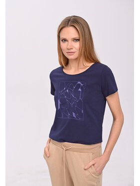 Volcano Volcano T-Shirt L02049-W24 Niebieski Regular Fit