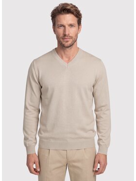 Pako Lorente Pako Lorente Sweter P26WN-2X-010 Beżowy Straight Fit