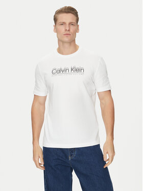 Calvin Klein Calvin Klein Marškinėliai Double Logo K10K114149 Balta Regular Fit