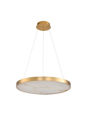 MIAhome MIAhome Lampa wisząca ALCHEMY LED złoty alabaster 60 cm Złoty