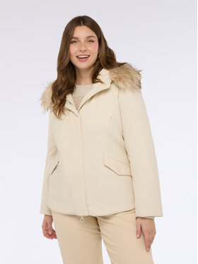 Fiorella Rubino Fiorella Rubino Giubbotto piumino F020T001449N011 Écru A-Line Fit
