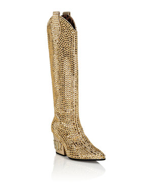 PHILIPP PLEIN PHILIPP PLEIN Kozaki 4179 Złoty