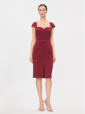 Rinascimento Rinascimento Коктейлна рокля CFC0116209003 Бордо Slim Fit