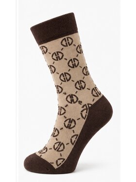 Magda Matyja Magda Matyja Skarpety długie LOGO SOCKS Brązowy