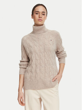 Tommy Hilfiger Tommy Hilfiger Rollkragenpullover WW0WW46791 Beige Regular Fit