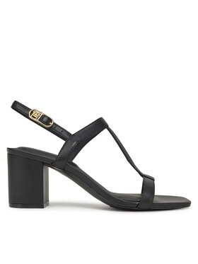 Tommy Hilfiger Tommy Hilfiger Sandály Leather Block Heel Sandal FW0FW08532 Černá