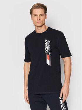 Tommy Hilfiger Tommy Hilfiger T-Shirt Seasonal Graphic MW0MW21261 Granatowy Regular Fit