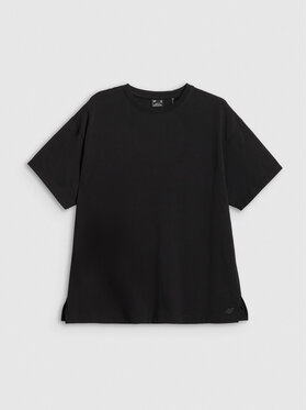 4F 4F T-Shirt BASIC+ Czarny Loose Fit