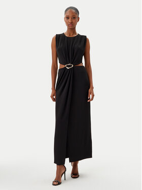 Haveone Haveone Večerné šaty AFS-N029 Čierna Regular Fit