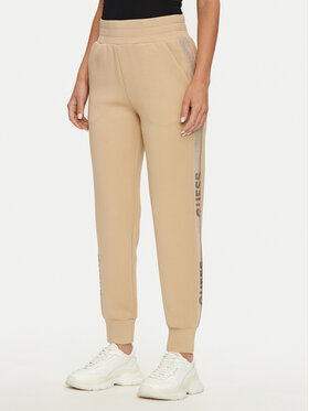 Guess Guess Melegítő alsó Logo W4YB40 KBYE2 Bézs Regular Fit
