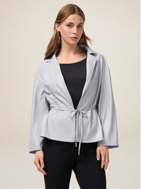 Oltre Oltre Giacca in similpelle R323J000263N013 Grigio A-Line Fit