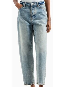 Armani Exchange Armani Exchange Spodnie damskie XW000128 AF10869 MB001 Niebieski Carrot Fit