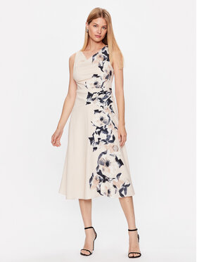 DKNY DKNY Cocktail obleka DD3E361A Bež Regular Fit
