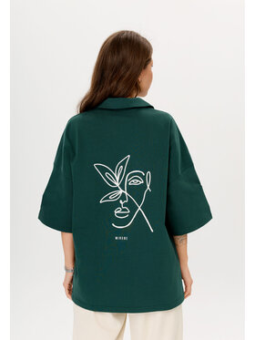Mirons Mirons Polo Soft Zielony Oversize