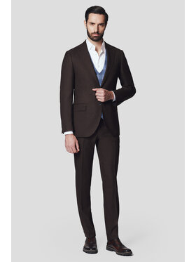 Lancerto Lancerto Garnitur Flengi GA073125000025 Brązowy Slim Fit