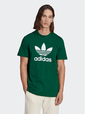 adidas adidas Tričko Adicolor Classics Trefoil T-Shirt IA4819 Zelená Regular Fit