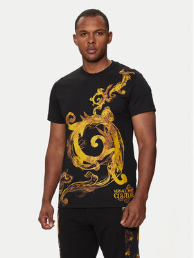 Versace Jeans Couture Versace Jeans Couture T-krekls 76GAH6SW Melns Regular Fit
