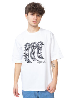 Mercur Mercur T-Shirt Spike Biały Comfortable Fit
