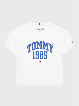 Tommy Hilfiger Tommy Hilfiger T-Shirt Varsity KG0KG07257 D Biały Regular Fit