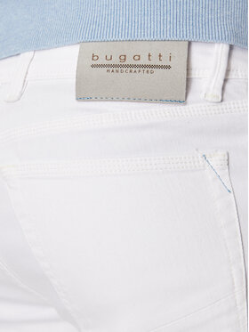 Bugatti Jeans Hlače 3108D 56696A Bela Slim Fit