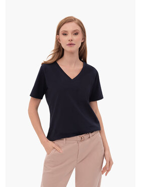 Volcano Volcano T-Shirt T-LEA Granatowy Regular Fit