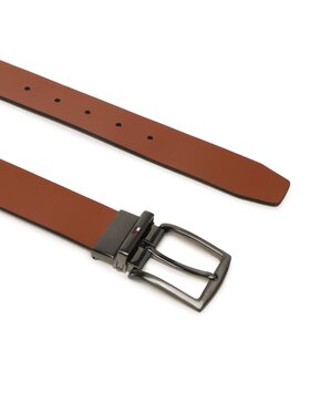 Tommy Hilfiger Moški Pas Denton Reversible Leather Belt AM0AM11224 Črna