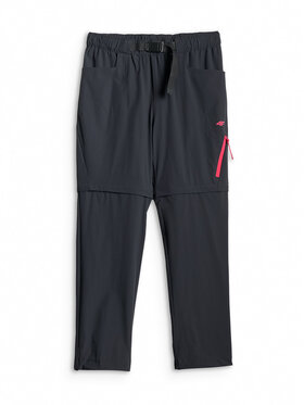 4F 4F Spodnie outdoor TREKKING Czarny Regular Fit