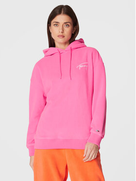 Tommy Jeans Tommy Jeans Flis Signature DW0DW14358 Ružičasta Oversize