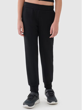 4F 4F Παντελόνι φόρμας 4FJWSS25TTROF1099-20S Μαύρο Regular Fit
