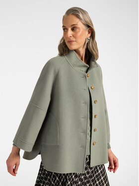 Elena Mirò Elena Mirò Cappotto invernale 8005Z000033N0A5 Verde chiaro Boxy Fit