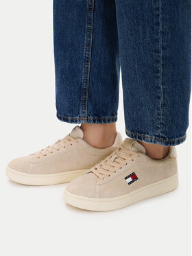 Tommy Jeans Tommy Jeans Sportcipők Logo Suede Archive EN02985 Bézs