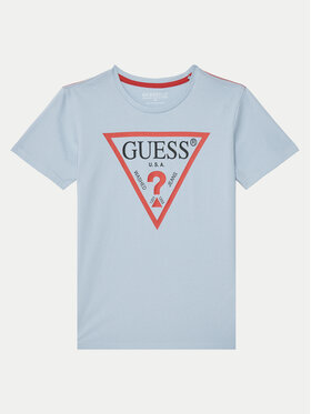 Guess Guess Tricou L73I55 K8HM0 Albastru celest Regular Fit