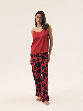 Esotiq Esotiq Piżama 42105 Czerwony Regular Fit