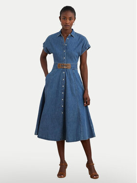 LAUREN RALPH LAUREN LAUREN RALPH LAUREN Džínové šaty 250963908001 Modrá Regular Fit