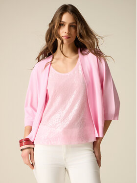 Oltre Oltre Sweter M525J005297N006 Różowy Regular Fit