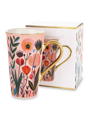 MIAhome MIAhome Kubek porcelanowy 700 ml BLUMEN Różowy