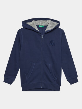 United Colors Of Benetton United Colors Of Benetton Felpa 3EB5C502Z Blu scuro Regular Fit
