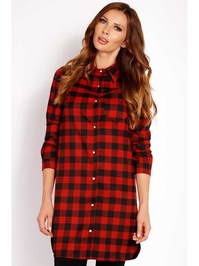 Awama Awama Košeľa L002 Červená Basic Fit