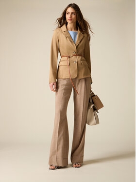 Oltre Oltre Pantaloni di tessuto P01DR009233N0S2 Beige Baggy Fit