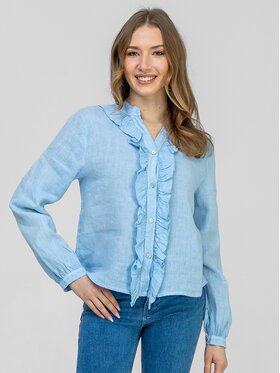 Perso Perso Blúzka CHLE267232F Svetlo modrá Regular Fit