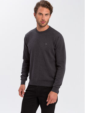 Cross Jeans Cross Jeans Sweter 34156-021 Szary Regular Fit