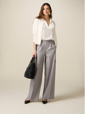 Oltre Oltre Pantaloni di tessuto P00SJ002445N013 Grigio Baggy Fit