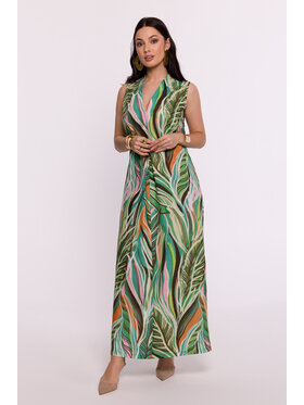 BeWear BeWear Sukienka koktajlowa B283 Zielony Bella Fit