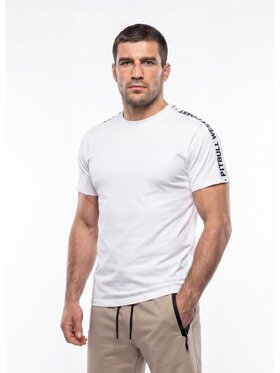 PITBULL PITBULL T-Shirt TAPE Biały Regular Fit
