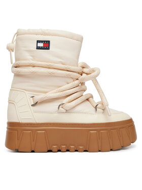 Tommy Jeans Tommy Jeans Čizme za snijeg Tjw Platform Nylon Snowboot Wl EN0EN03163 Krem