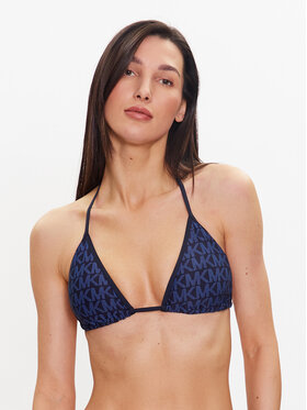 MICHAEL Michael Kors MICHAEL Michael Kors Gornji del bikini Signature Logo MM2N505 Mornarsko modra