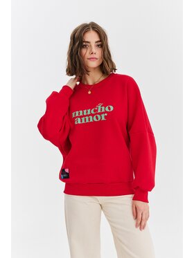 NAOKO NAOKO Bluza Mucho Amor Czerwony Regular Fit