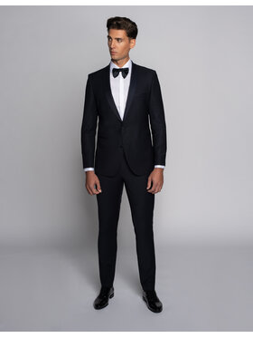 Borgio Borgio Garnitur corsico Granatowy Slim Fit